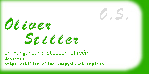 oliver stiller business card