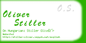 oliver stiller business card